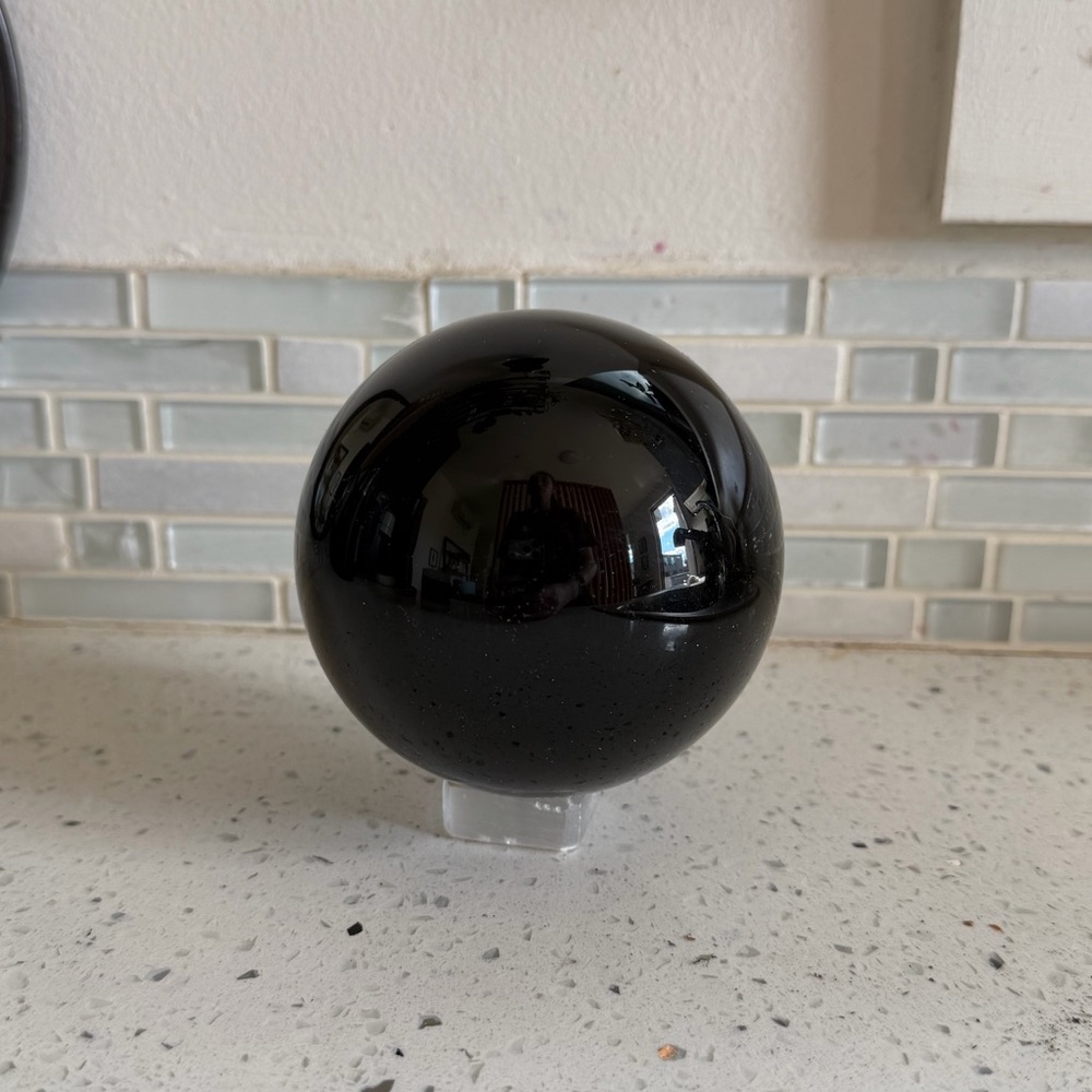 Black Onyx Crystal Sphere